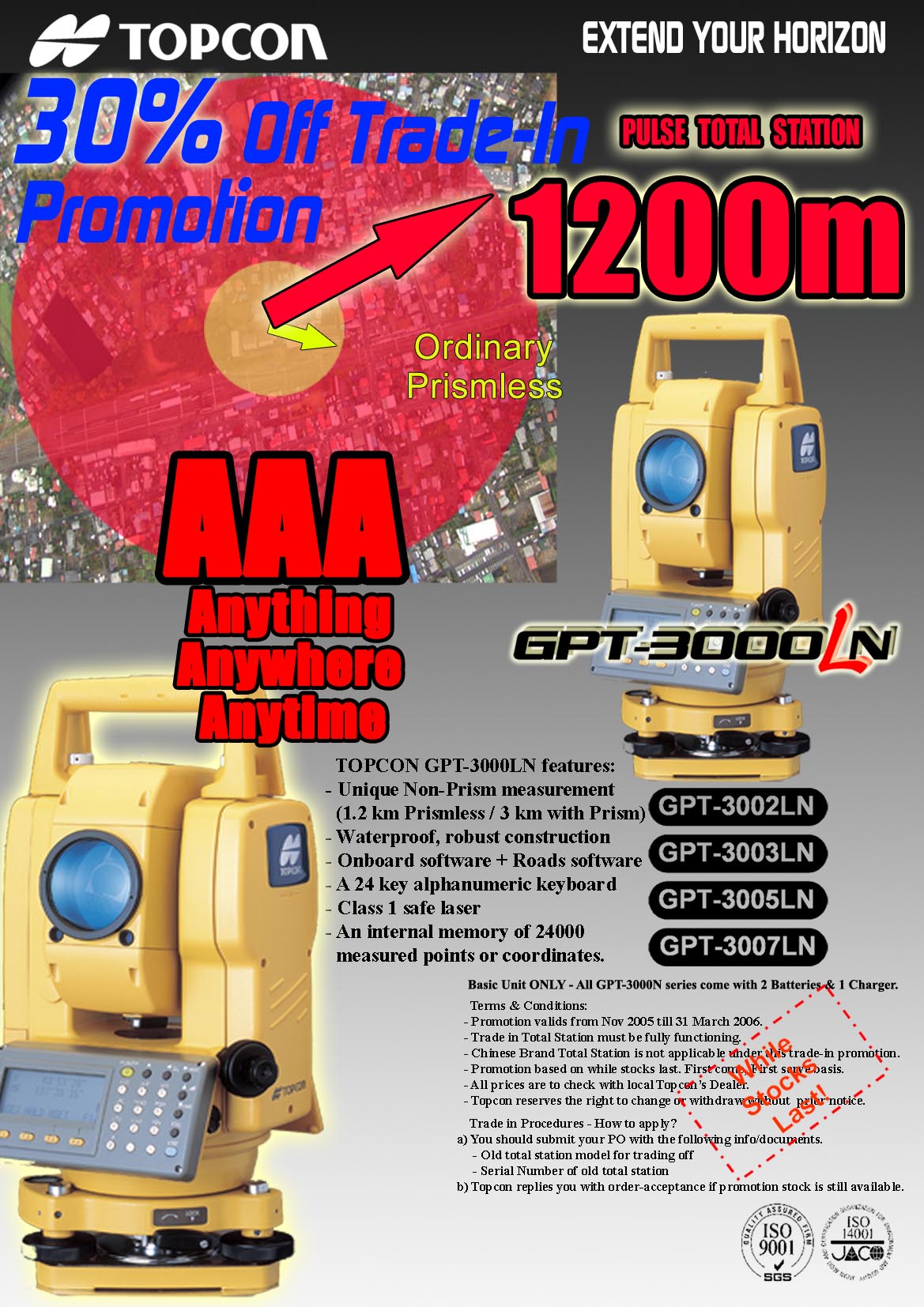 TOPCON Pulse Total Station GPT-7000 series